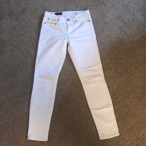 White J. Crew skinny jeans